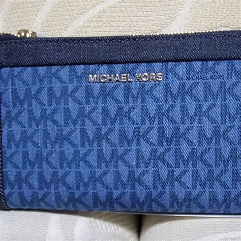 michael kors denim wallet.